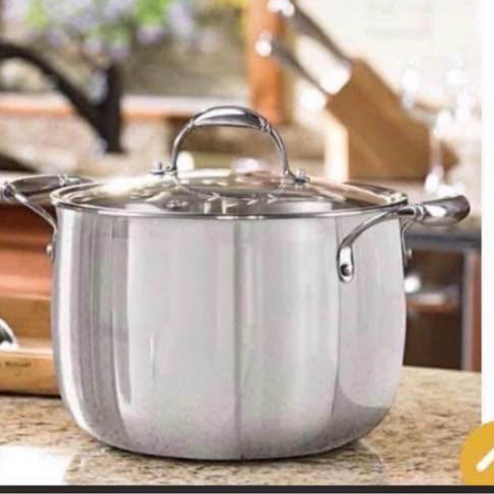Princess House Silver Cookware Pot with Lid
